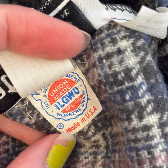 Vtg Plaid Skirt Blue Gray Check Knee-Length 80s Academia with Belt | Soft Summer - Picture 8 of 8